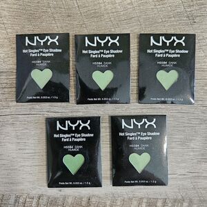 Lot of 5 NYX Hot Singles Eye Shadow Refills - HSS54 Dank Green NEW